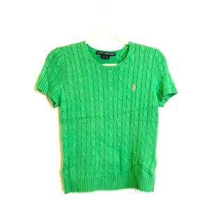 Ralph Lauren knit bright green Sport sweater